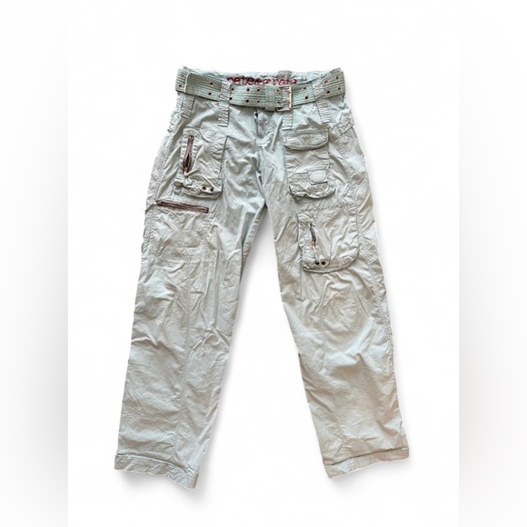 Johnny Was Pants - Johnny Was Pete & Greta Y2K Cargo Utility Pants Light Blue 2